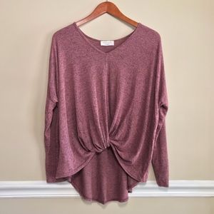 Anthropologie Lavender Field | Mock Tuck Top